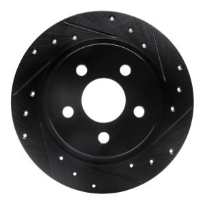 Ford Transit Connect Brake Rotor (1) - Rear Right - R1 Concepts - Drilled & Slotted - Black - `18-`23